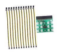 Gatuida Power Gpu Mining Adapter Power Board with Tinned Copper Cable for High Power Appliance Practical Use 6pin Compatible with Mining Motherboard
