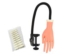 Gatuida Practice Nail Tip Hand Model with Stand Bendable Silicone Manicure Hand for Nail Art Training Includes for Professional and Beginner Use