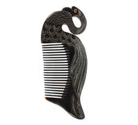 Gatuida Premium Ox Horn Massage Comb for Scalp Relief and Hair Styling Black Natural Horn Material Practical Fine Tooth Design for Tension Soothing and Itch Reduction