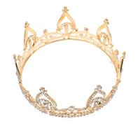 Gatuida Princess Bride Crown Elegant Rhinestone round Tiaras Shiny Hair Accessory for Wedding Masquerade Prom Women Queen Crown Woman