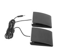 Gatuida Professional Electronic Drum Double Foot Pedal with 3.5mm Jack Nonslip Sustain Pedal for Electronic Drums and Piano Keyboards Accessory for Music Practice