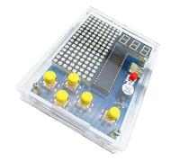 Gatuida Professional Game Console DIY Kit Electronic Soldering Project with Battery Box Blue Game Machine Parts for Welding Practice and Skill Development