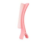 Gatuida Professional Hair Sectioning Clips for Styling, Multipurpose Fringe Grip Hairdressing Clips with Comb, Non-slip Salon Haircut Accessories for Women and Barbers, Pink