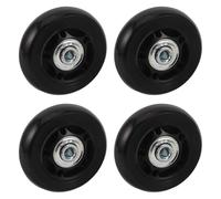 Gatuida Pu Silent Luggage Wheels Replacement Kit 4 Black 60x18mm Swivel Casters Suitcase Repair Travel Luggage Wheel Assembly with Bearings
