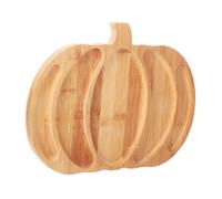 Gatuida Pumpkin with Grooves Divided Thanksgiving Food Tray for Halloween Parties Cheese Platter and Snack Board for Autumn Harvest and Seasonal Gatherings