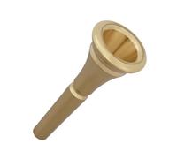 Gatuida Pure Copper Horn Mouthpiece Replacement Portable Musical Instrument Accessory Smooth Surface Lightweight and Easy to Clean Gold for French Horn Players