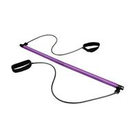 Gatuida Purple Pilates Stick Resistance Bar with Foot Loop for Full Training and Home Gym Workout Portable Elastic Exercise Rod for Hips Legs Arms Strengthening and Fat Burning