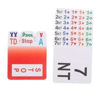 Gatuida Pvc Bridge Bidding Cards Set with Unique Design Portable and Reusable Meeting Bridge Bidding Standards and Board Game Play
