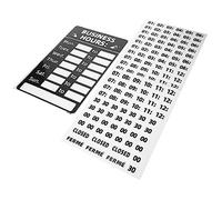 Gatuida Pvc Business Hours Sign, Writable and Easy to Stick Opening Times Sign for Shop Windows, 2pcs Hours of Operation Display for Store Grand Opening and Restaurant