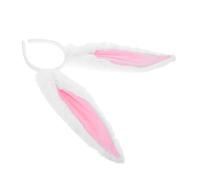 Gatuida Rabbit Ear Headband Soft Plush Bunny Headpiece for Easter Cosplay Party Decorations Woman Girl Adult White Band Ear