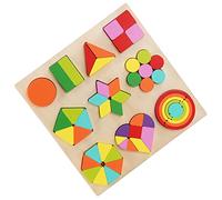 Gatuida Rainbow Wooden Building Blocks Educational Puzzle for Montessori Shape Color Sorting Fine Motor Skills Development Interactive Learning