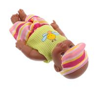 Gatuida Realistic African American Vinyl Doll Soft Mini Reborn Newborn with Detailed Features Lifelike Expressions Collectible for Display