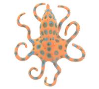 Gatuida Realistic Blue Ringed Octopus Model Simulation Ocean Animal Figurine Safe Decoration for Rooms Bedroom Decor Lifelike Fake Sea Creature