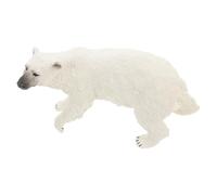Gatuida Realistic Polar Bear Figure Wildlife Animal Figurine Decorative Model for Home and Bedroom Decor Educational for Plastic Craft Collectible
