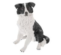 Gatuida Realistic Simulation Dog Model Small Border Collie Figurine for Home Decoration Educational for Lifelike Pet Dog Decor for Office Store and Outdoor Use