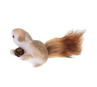 Gatuida Realistic Simulation Squirrel Figurine Ornament for Desktop and Garden Decor Cute Small Sitting Squirrel Decoration Model for Party Favors and Versatile Event Enhancement