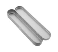 Gatuida Rectangular Tin Tweezers Storage Case Lid, Vanity Accessories and Tweezer Holder, Metal Pencil Organizer for Stationery Storage and Travel