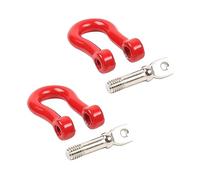 Gatuida Red Alloy Front Tow Hook Ring for Car Truck Adjustable Racing Style U Shaped Tow Bar Heavy Duty Shackle Design for Easy Installation and Secure Towing
