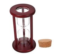 Gatuida Refillable Timer Sand Timer Decorative Wooden Diy Craft Home Office Decor 9.8x17cm with Wooden Stopper for Sand Art and