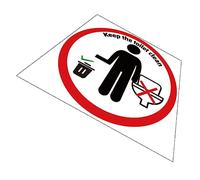 Gatuida Removable Toilet Seat Sticker Decal Fun Bathroom Wall Warning Sign Easy Install Decorative Toilet Lid Cling for Public Restroom and Washroom and Eye Catching Reminder