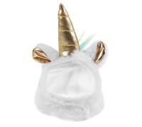Gatuida Reptile Plush Unicorn Hat Adjustable Soft Plush Festival Party Pet Hat for Lizards and Snakes Warm Cozy Animal Headwear for Birthday Cosplay Random Color