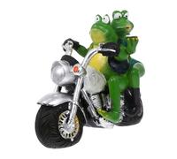 Gatuida Resin Frog Motorcycle Figurine Garden Animal Decoration for Lawn and Landscape Funny Couple Ornament for Home Wedding and Outdoor Vitality Enhancer