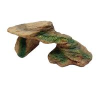 Gatuida Resin Reptile Climbing Rock Hideout Turtle Basking Platform with Simulated Design for Snakes Lizards Leopard Geckos and Turtle Terrariums Stain-resistant Habitat Decor
