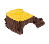 Gatuida Resin Turtle Ramp Reptile Basking Platform with Cave Design Decorative Hideout for Turtles Frogs Lizards and Tortoises Natural Style Sunbathing Resting Accessory for Terrarium Pets