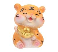 Gatuida Resin Zodiac Tiger Figurine Charming Tiger Collectible for Home Decor for Spring Festival Unique Year Ornament Celebrate Chinese Year with Joyful Design