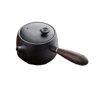 Gatuida Retro Black Teapot with Tin Inlay Side Handle Elegant Household Tea Pot for Gongfu Tea Home Teapot for Entertaining and Decorative Use Gift