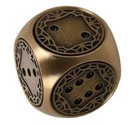Gatuida Retro Brass Dice 1.8cm Diameter Hand-Polished Solid Metal Dice for Board Games and Tabletop Role-Playing Creative Gaming Accessory for Collectors