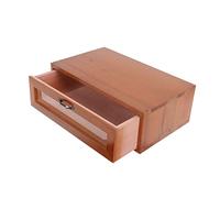 Gatuida Retro Desk Storage Box Monitor Stand for Desks Wooden Makeup Storage Container Desktop Organizers