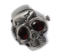 Gatuida Retro Electronic Ring Watch Flipping Finger Ring Miniature Jewelry Watch Vintage Style Black for Men and Women Daily Wear Accessory