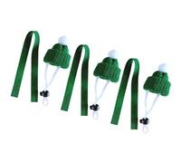 Gatuida Reusable Small Pet Knitted Hat and Woolen Yarn Scarf Set for Kittens and Guinea Pigs, Lightweight Lovely Design in Green, for Christmas and Easter