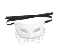 Gatuida Rhinestone Fringe for Carnival Halloween Parties and Prom Events Half Face Design for Dramatic Flair and Comfortable Wear for Adults