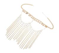 Gatuida Rhinestone Head Chain Jewelry Lightweight Forehead Tassel Headpiece for Women Bridal Wedding Festival Party Accessories Stylish Face Chain Enhancing Facial Contours