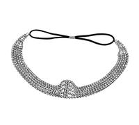 Gatuida Rhinestone Headband Layered Elastic Women Head Chain Jewelries Hair for Wedding Pride Accessories