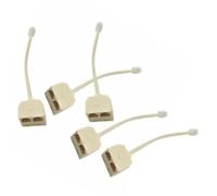 Gatuida Rj11 Male to Female Phone Line Splitter Adapter 5pcs | Beige Plastic Construction, One Plug to Two Sockets, Simple Installation, Supports Shared Connections for Home Telephony