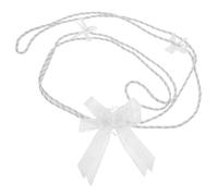 Gatuida Romantic White Bow Wedding Lasso Rope for Church Ceremonies Handfasting Cord Unity Accessory with Braided Burlap Twine Simple Decorative Rope for Sacred Wedding Rituals