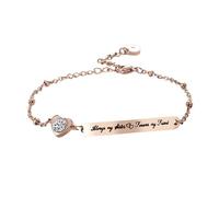 Gatuida Rose Gold Lettering Bracelet for Women Unique Wrist Decor Jewelry Always My Sister Forever My Friend Design Elegant Chain Accessory for Daily Wear and Special Occasions
