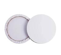 Gatuida Round Cotton Canvas Stretched Over Sturdy Wooden Frame for Oil Acrylic Painting DIY Artist Use White
