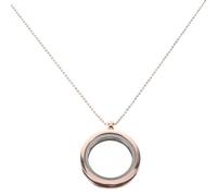 Gatuida Round Rose Gold Photo Frame Pendant Tray for Necklace Making, Metal Picture Frame Charm with Magnetic Closure, Creative Openable Locket Suitable for Women’S Sweater Chains