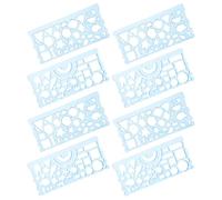 Gatuida Ruler Lightweight 20cm Multi-functional 8pcs Drawing Plastic Set Geometric Rulers and Creative Drawing Tool for Students and Artists Home Use