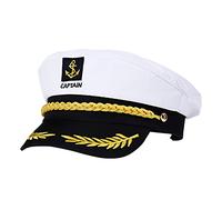 Gatuida Sailor Hat Captain Hat, Embroidered Captain Hat for Men Women Adjustable Yacht Boat Sailor Hat Captain Cap Marine Admiral Summer Fancy Dress Up Party
