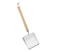 Gatuida Sand Sifter Beach with Extended Sifting Feature Ergonomic Wooden Handle for Comfortable Use Stainless Steel Sand Scoop for Collecting Shells During Family Beach Games