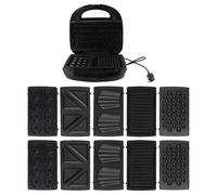 Gatuida Sandwich Maker Press: Multifunctional Sandwich Waffle Maker - Electric Breakfast Machine For Waffles Pancakes Donuts Bread Toast UK Plug