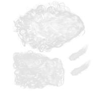 Gatuida Santa Claus Plastic Material, Fine Workmanship and Skin-safe Cosplay Set with White Long Beard and Eyebrows Wig for Christmas Party and Halloween Fancy Dress