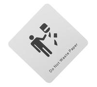 Gatuida Save Paper Restroom Sign Adhesive Bathroom Reminder Plate Unisex Public Toilet Signage for Offices Schools Homes Easy Installation