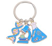 Gatuida Scientist Laboratory Microscope Keychain Durable Dna Keyring for Science Lovers Students Teachers Portable Classroom Lab Technologists