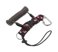 Gatuida Scuba Diving Lanyard with Quick Release Buckle - Retractable Coiled Anti-Lost Strap for Cameras and Dive Lights - Adjustable Black Wrist Strap with Dive Flag for Underwater Use